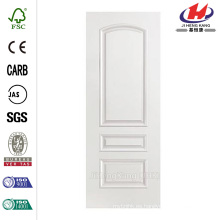 24 in. X 80 in. Palazzo Treviso Liso de 3 paneles Round Top Solid Core Primed compuesto Simple Prehung puerta interior